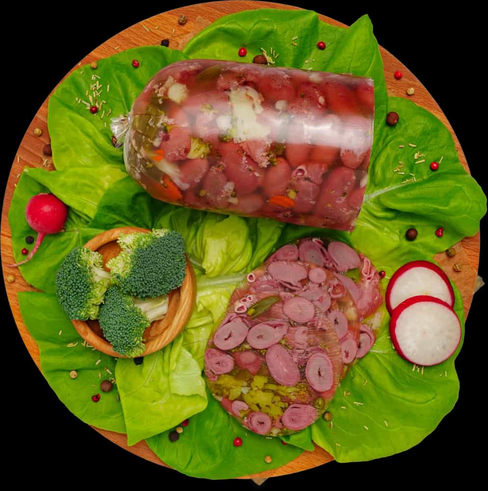 Мозаика в желе «Сердечки с овощами»