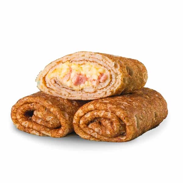 Блины с рубленной ветчиной и сыром